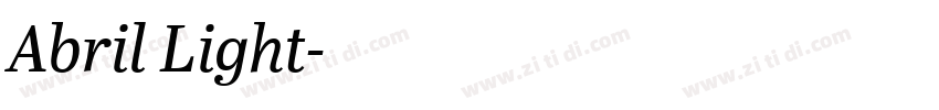 Abril Light字体转换